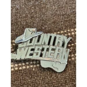 Vintage Country Western Men's Silver 1980s Metal Belt Buckle